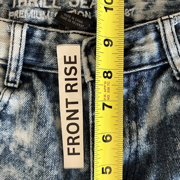 Thrill Jeans Boys Denim Jeans Size 12 Distressed Skinny Acid Wash Blue Straight - Picture 9 of 10